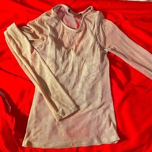 Mesh Long Sleeve Top Lace Underlay